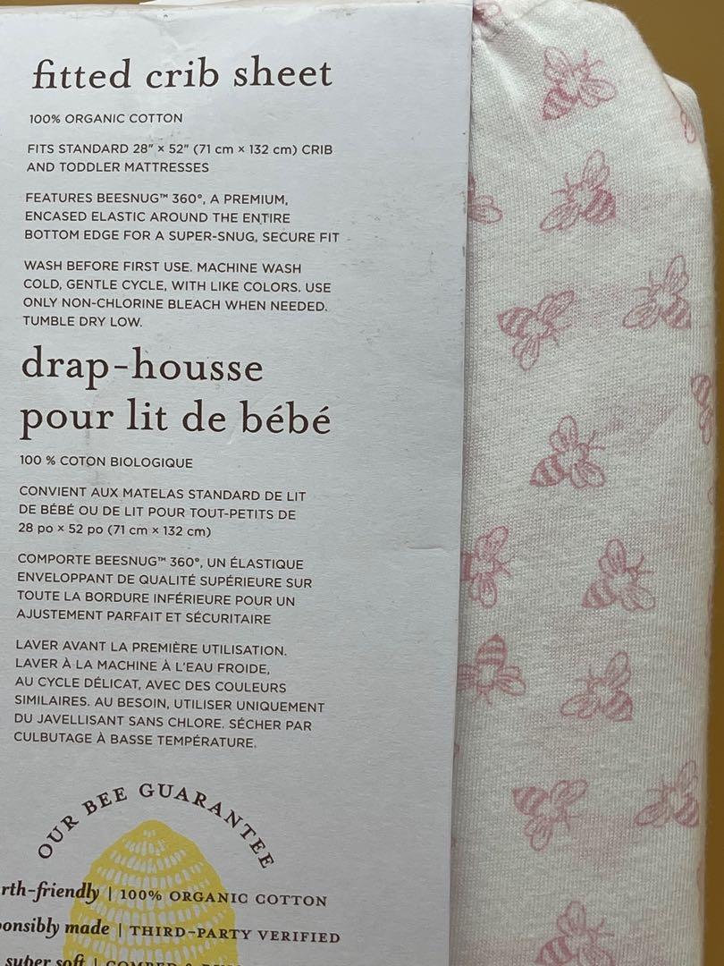 Burt’s Bees Crib Sheet Super Soft cotton, Babies & Kids, Baby Nursery