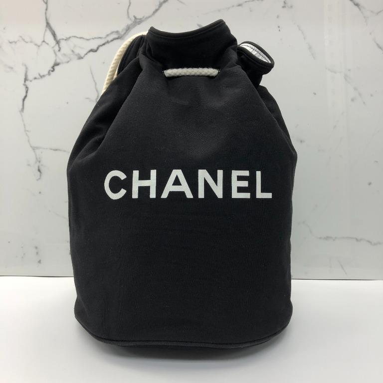 Chanel canvas cheap drawstring backpack