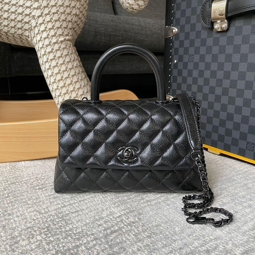 Chanel Coco Handle So Black, Luxury, Bags & Wallets on Carousell