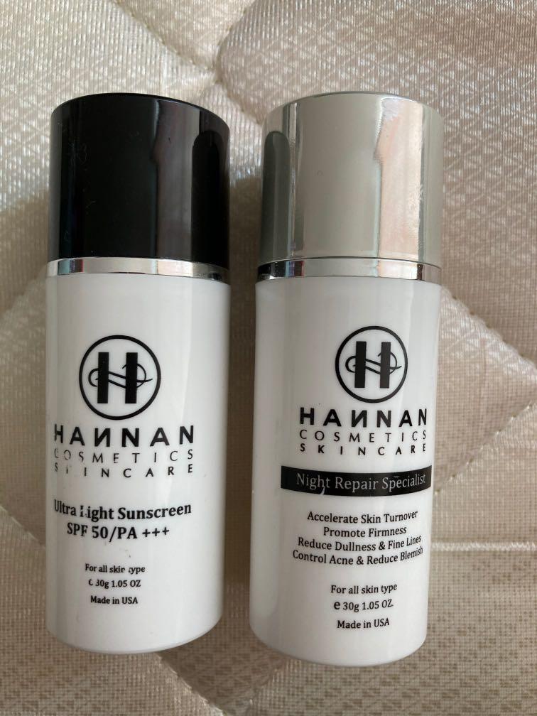 Combo Hannan Medispa Ultra Light Sunscreen Night Repair Health Beauty Makeup On Carousell