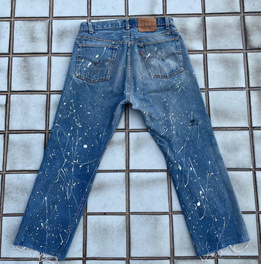 Custom paint splatter on Vintage Levi’s 501, MADE IN USA 🇱🇷