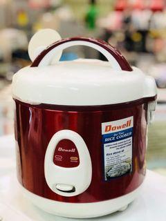 Dowell Jar type Rice cooker with steamer stainless body rcj-5cs red