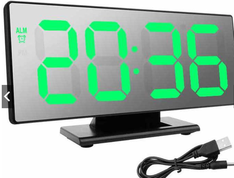 DS3618L LED Mirror Clock, Furniture & Home Living, Home Decor, Clocks