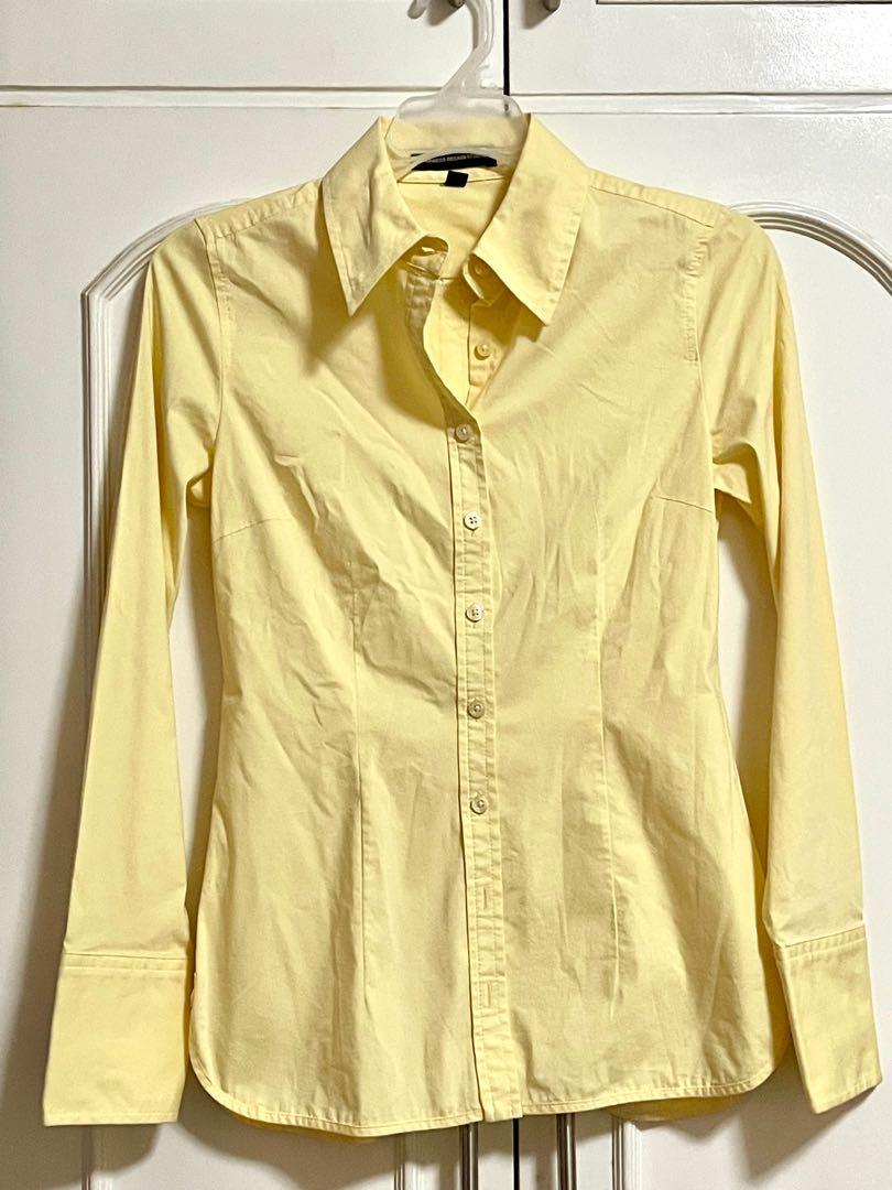 Express Design Studio New York Yellow Button Down Long Sleeves, Women's  Fashion, Tops, Longsleeves on Carousell