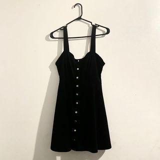 FOREVER 21 BLACK SUEDE DRESS.