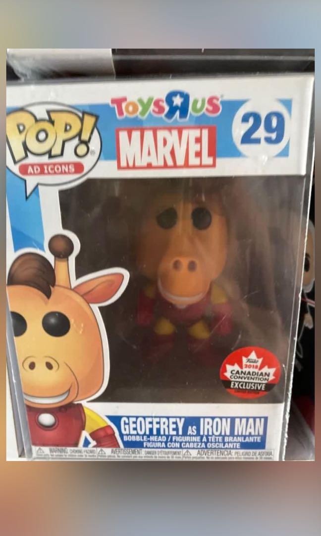 Geoffrey as iron man pop 2025