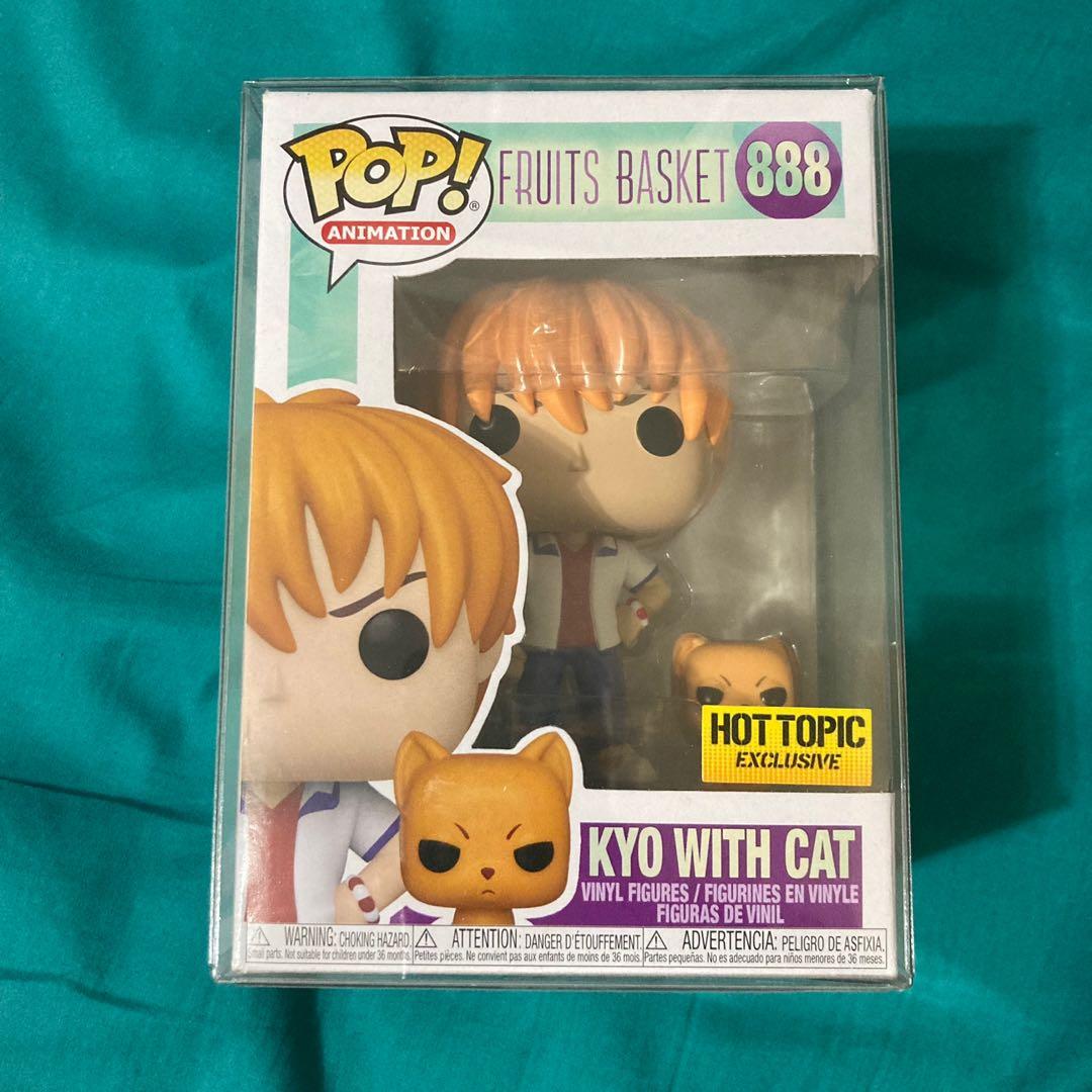 Funko Pop Animation Fruits Basket Kyo Sohma with Cat #888 Hot Topic Exclusive 