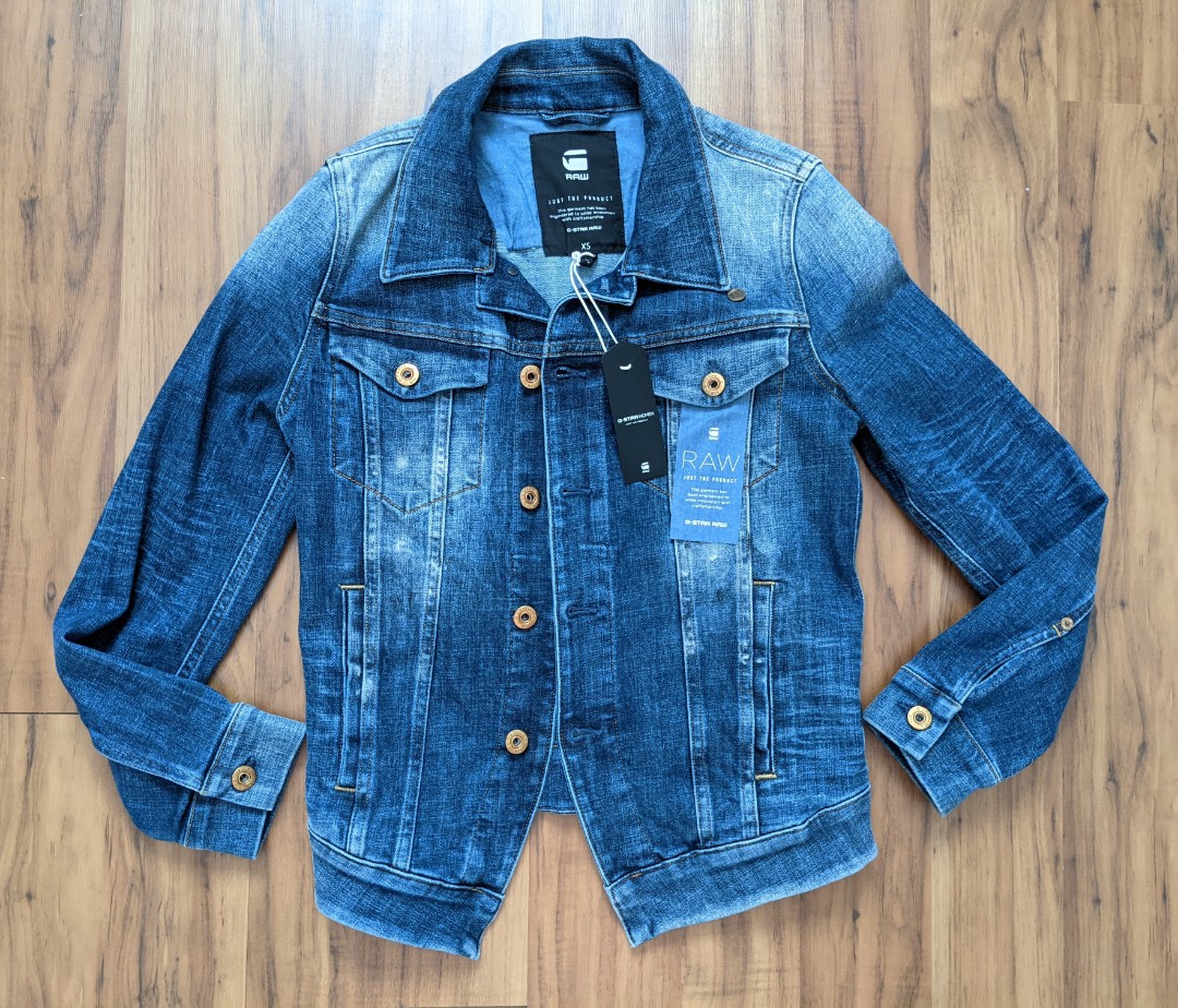 G Star 3301 Denim Jacket Medium Aged Painted XS Women s Fashion