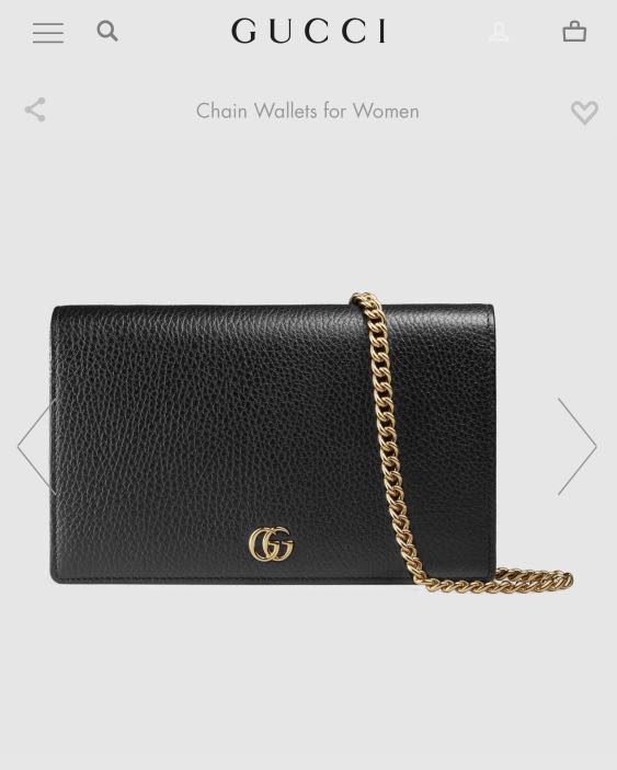 Gucci GG Marmont Leather Mini Chain Bag