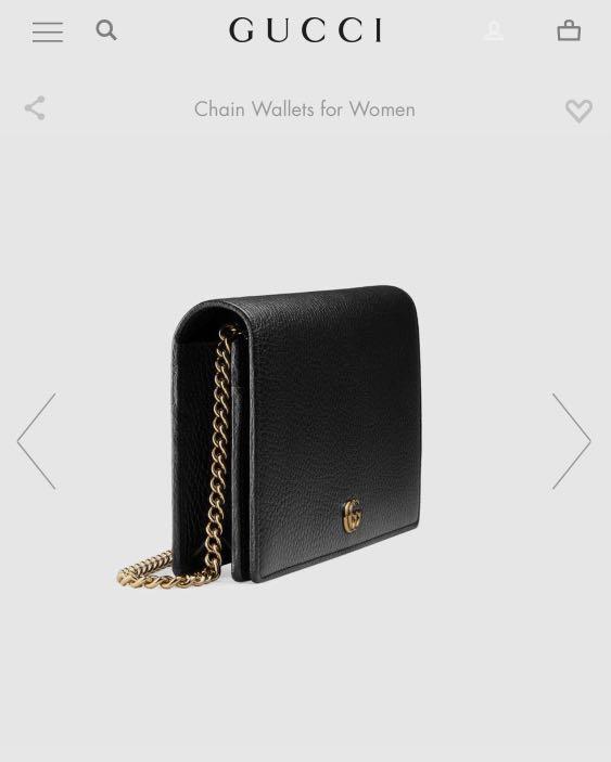 Gucci GG Marmont Leather Mini Chain Bag Women s Fashion Bags