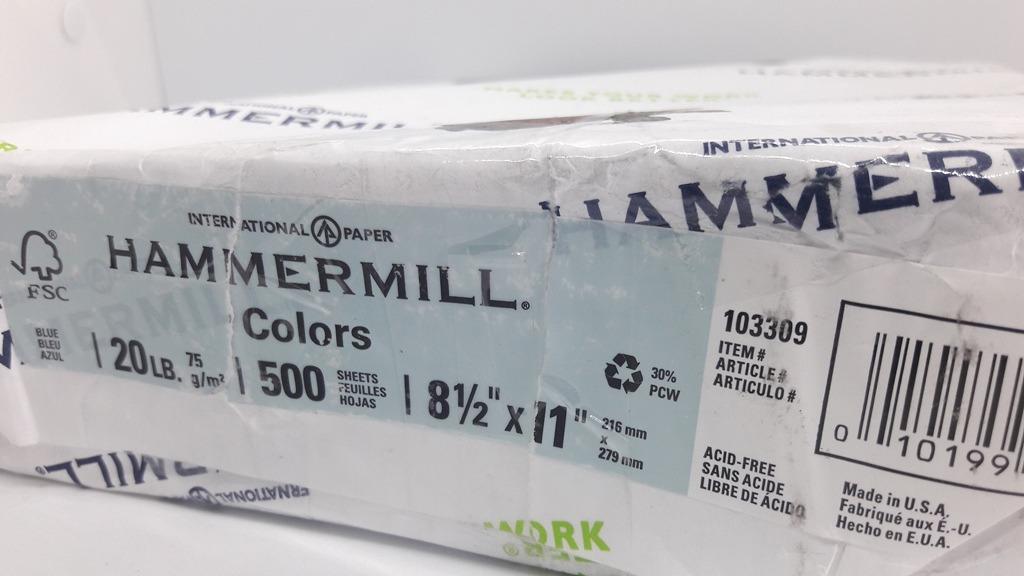 Hammermill Copy Paper, Blue, 500pcs, 8.5x11", Everything Else, Others
