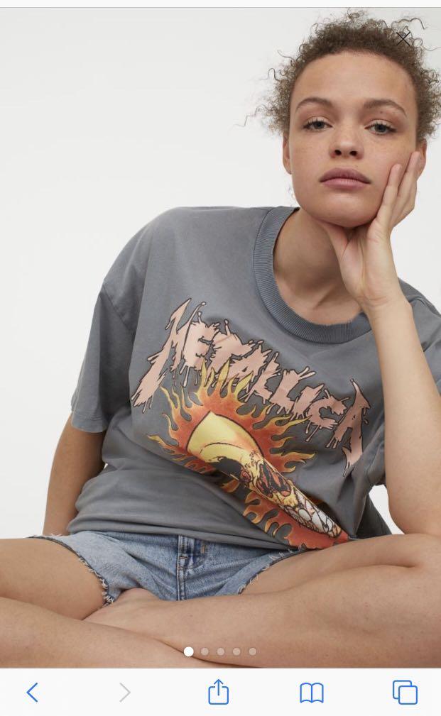 H M metallica Men s Fashion Tops Sets Tshirts Polo Shirts