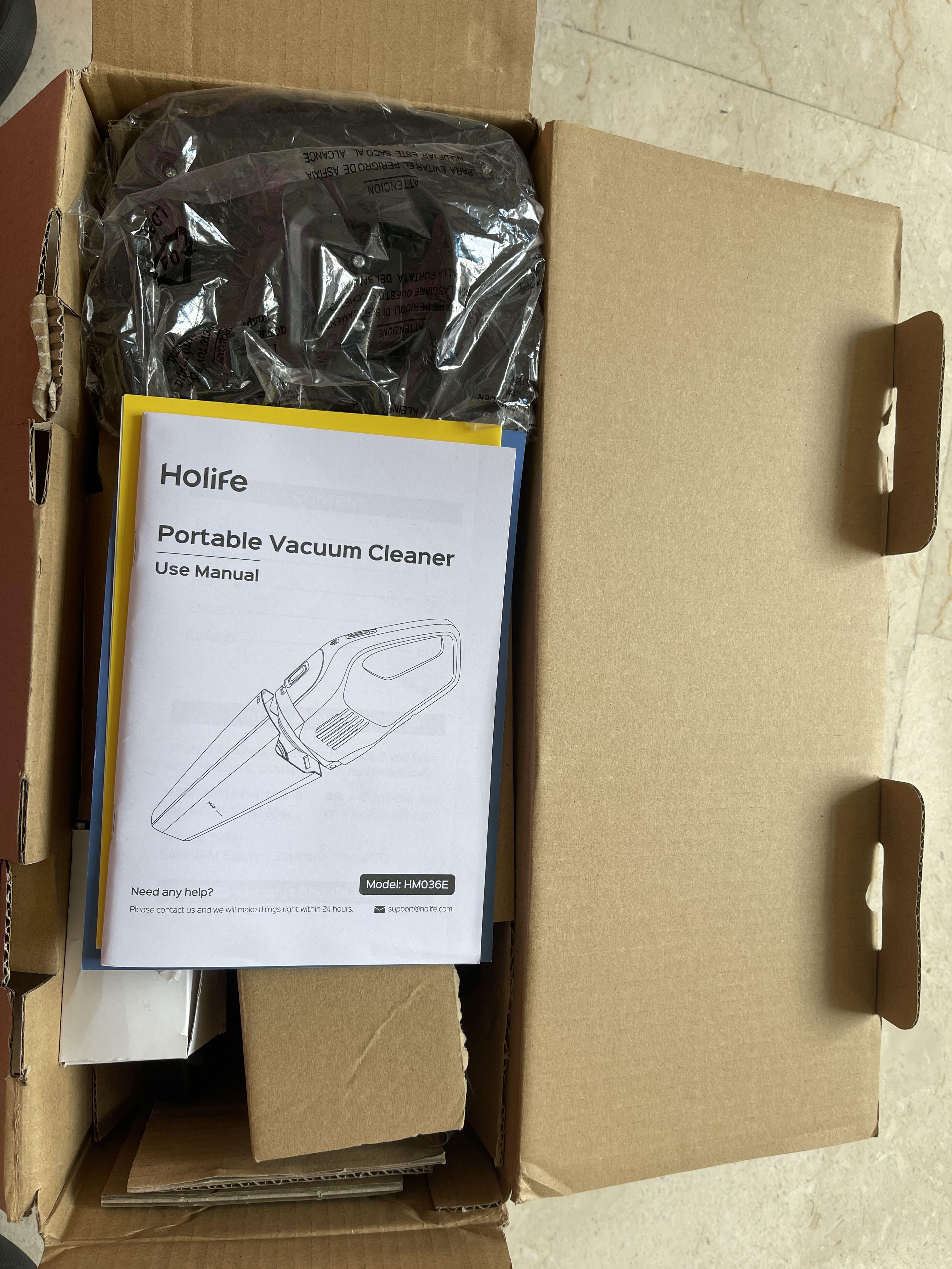 Holife HM036E portable Handheld Vacuum Cordless with HEPA filter, TV