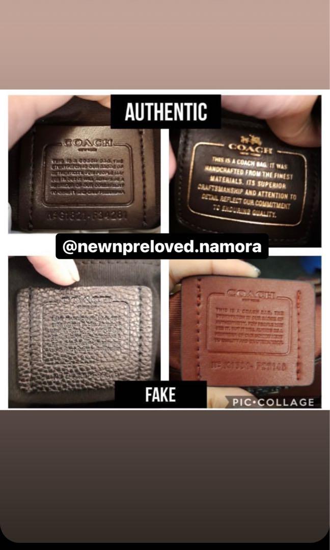 Sharing!!! Coach Authentic Vs Fake, Serba Serbi di Carousell