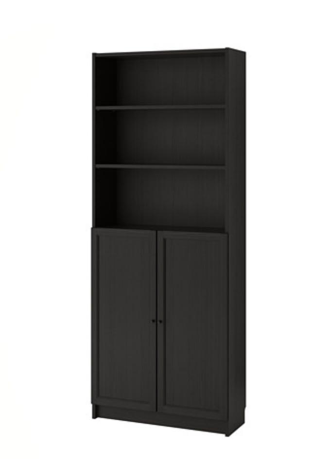 IKEA shelf black 黑色 櫃, 傢俬＆家居, 傢俬, 書櫃、櫃子及架 Carousell