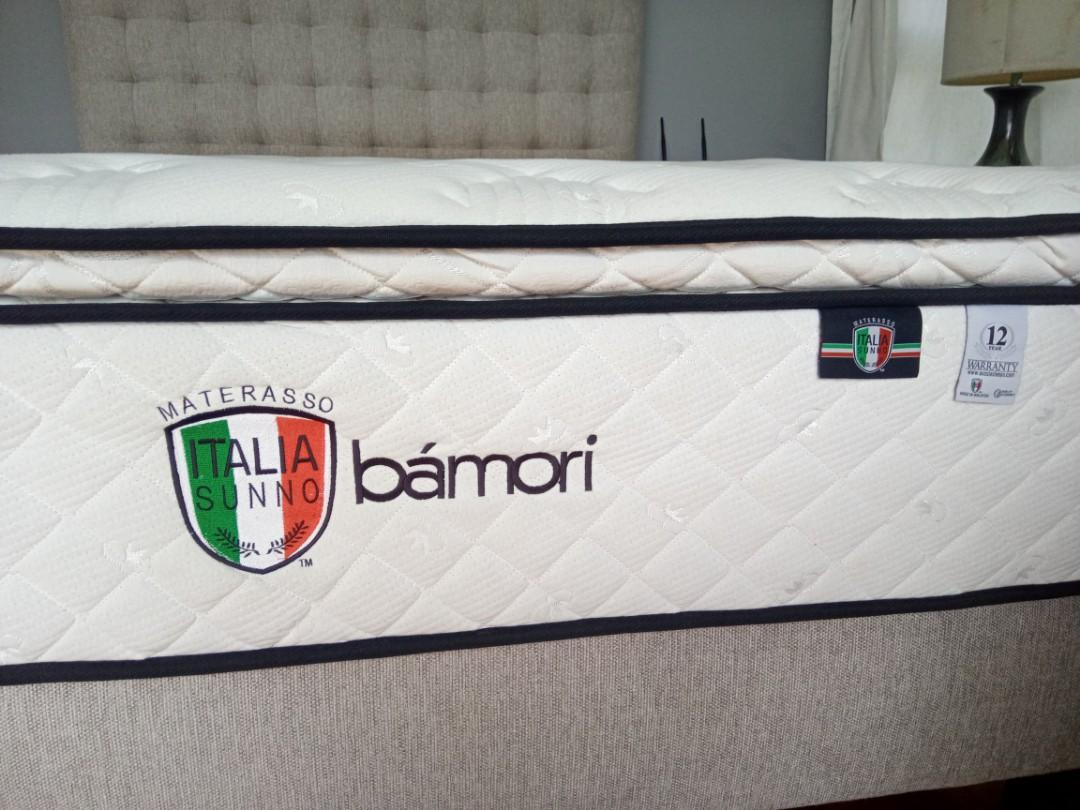ITALIA 12in mattress with Queen size bed frame., Furniture & Home