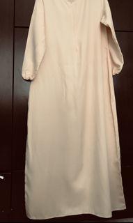 Jubah Long Dress in Peach Size M