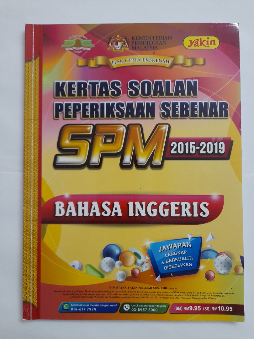 Kertas Soalan Peperiksaan Sebenar Spm English Textbooks On Carousell