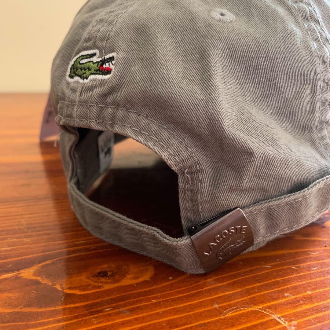 Lacoste Cap - Big Grey Logo, Fesyen 