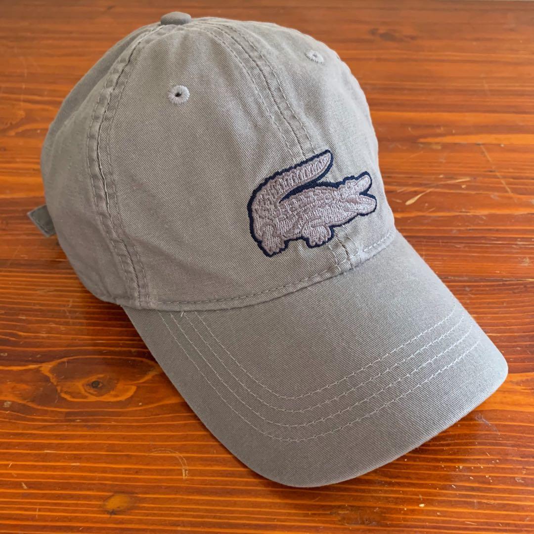 Lacoste Cap - Big Grey Logo, Fesyen 