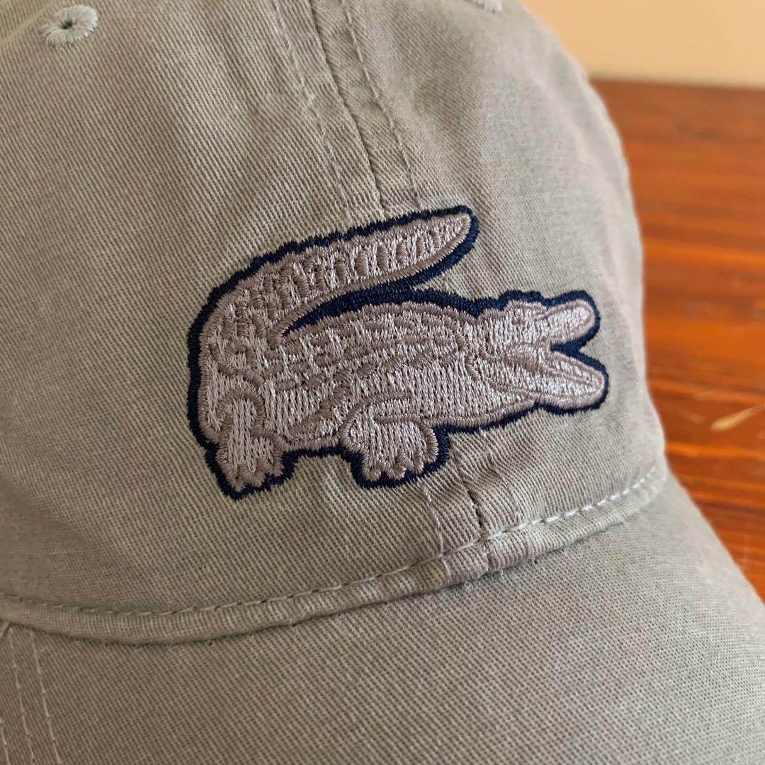Lacoste Cap - Big Grey Logo, Fesyen 