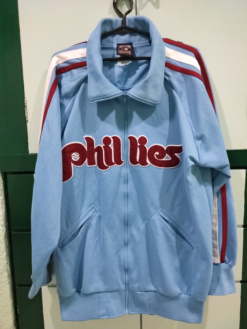 Light blue varsity jacket COOPERSTOWN, Men's Fashion, Coats, Jackets