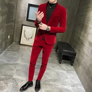Maroon on sale suit jackets