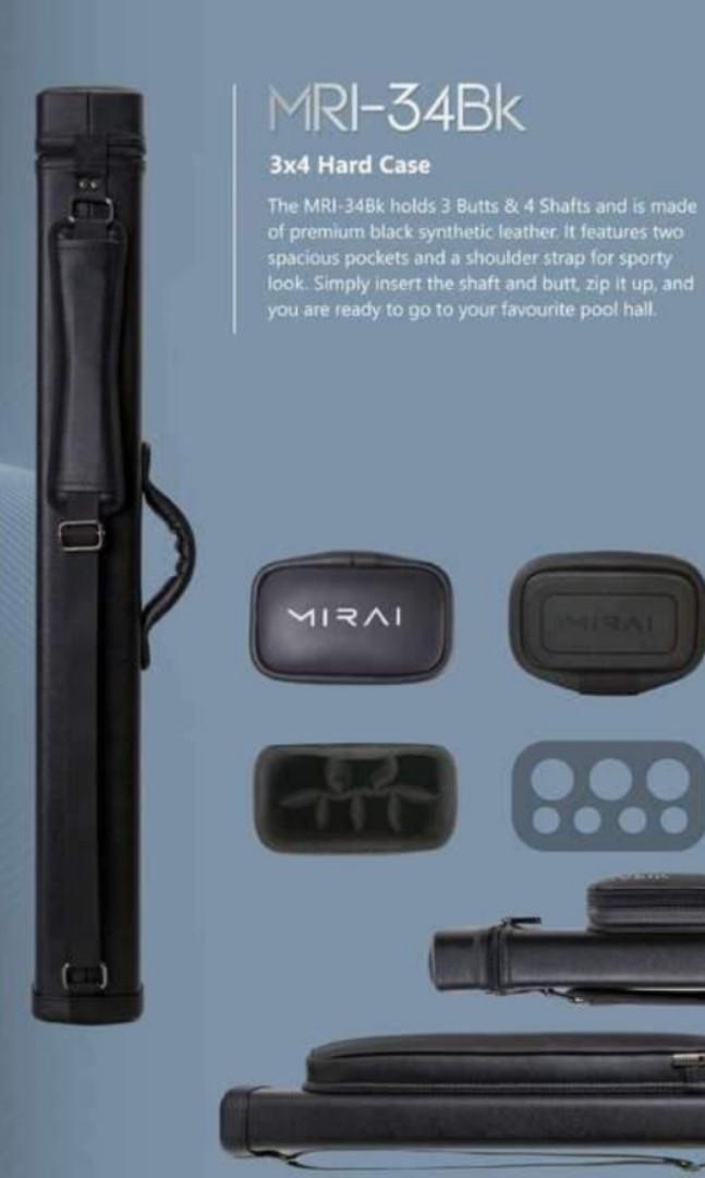 Mirai Cue Case 3x4 New, Sports Equipment, Sports & Games, Billiards