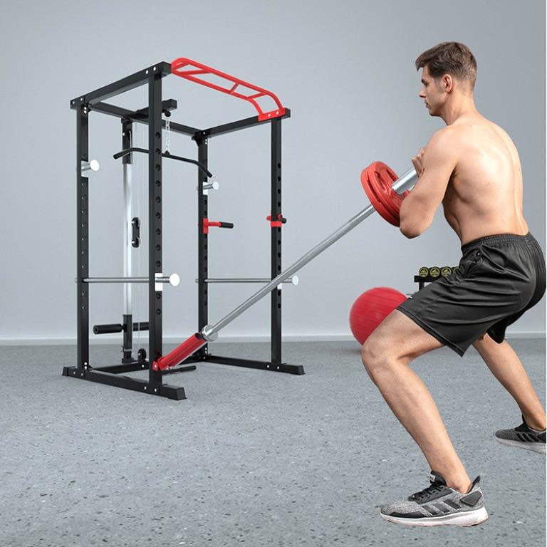 Multi Functional Power Rack Powerlifting for Squat Bench Deadlift Lat ...