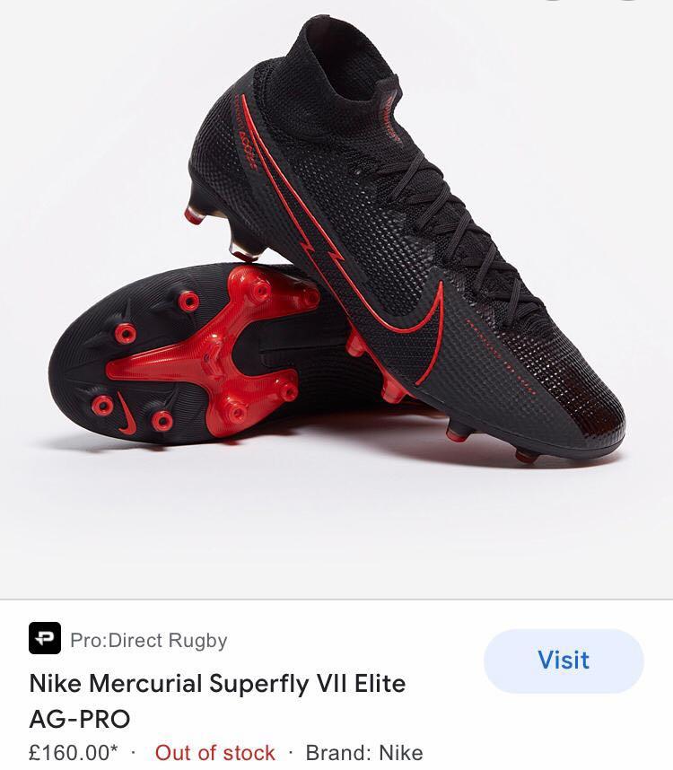 nike mercurial black red