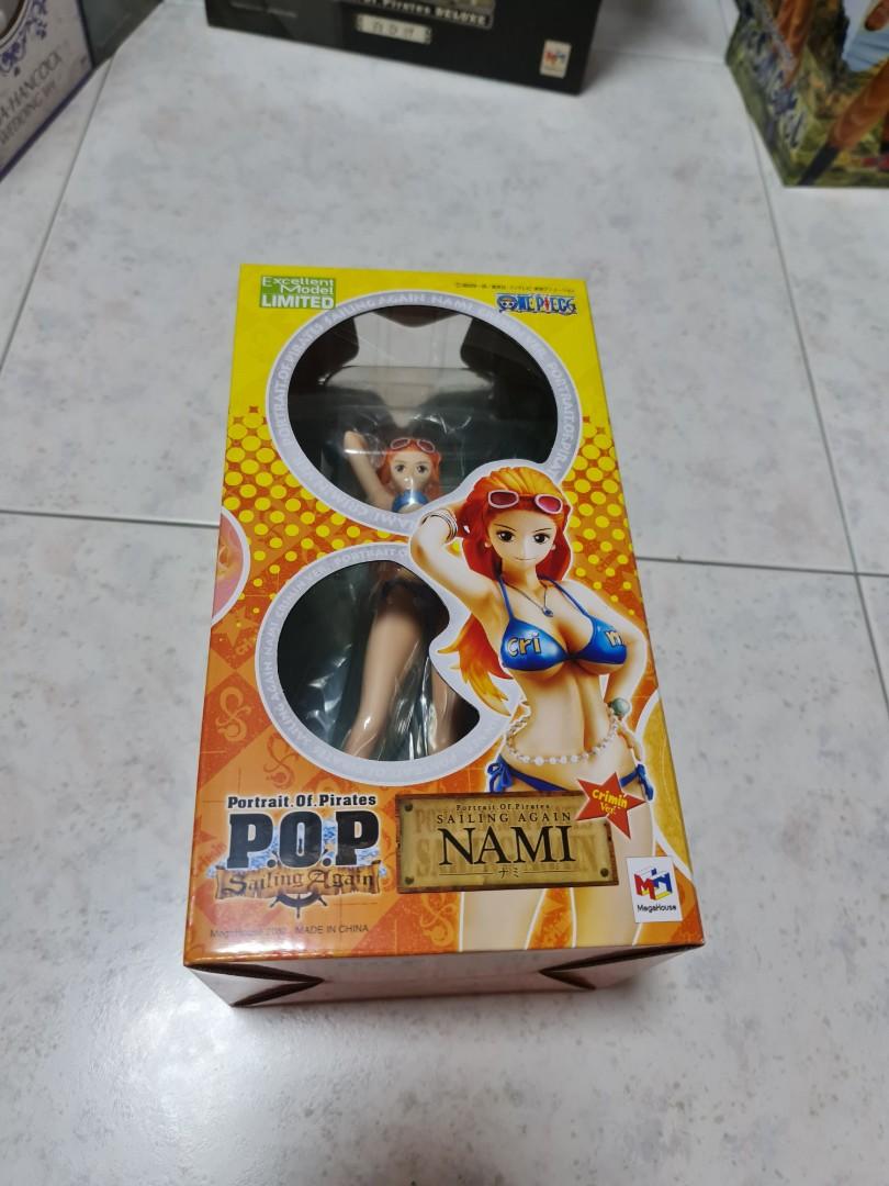 One Piece Megahouse Portrait of Pirates P.O.P Limited Edition Sailing Again Nami Crimin Bikini Ver. Full Box Set with Figure, A4 Postet and P.O.P Collection Book (Category: Toy Figures) located in Singapore. Submitted by jiajun7989 (Listing ID 1101576685, Image 3). Description: Selling the item above. Item is brand new, unopened. Mint in sealed box (MISB). Only opened brown shipper box to check the contents. Item is authentic with sticker of auth