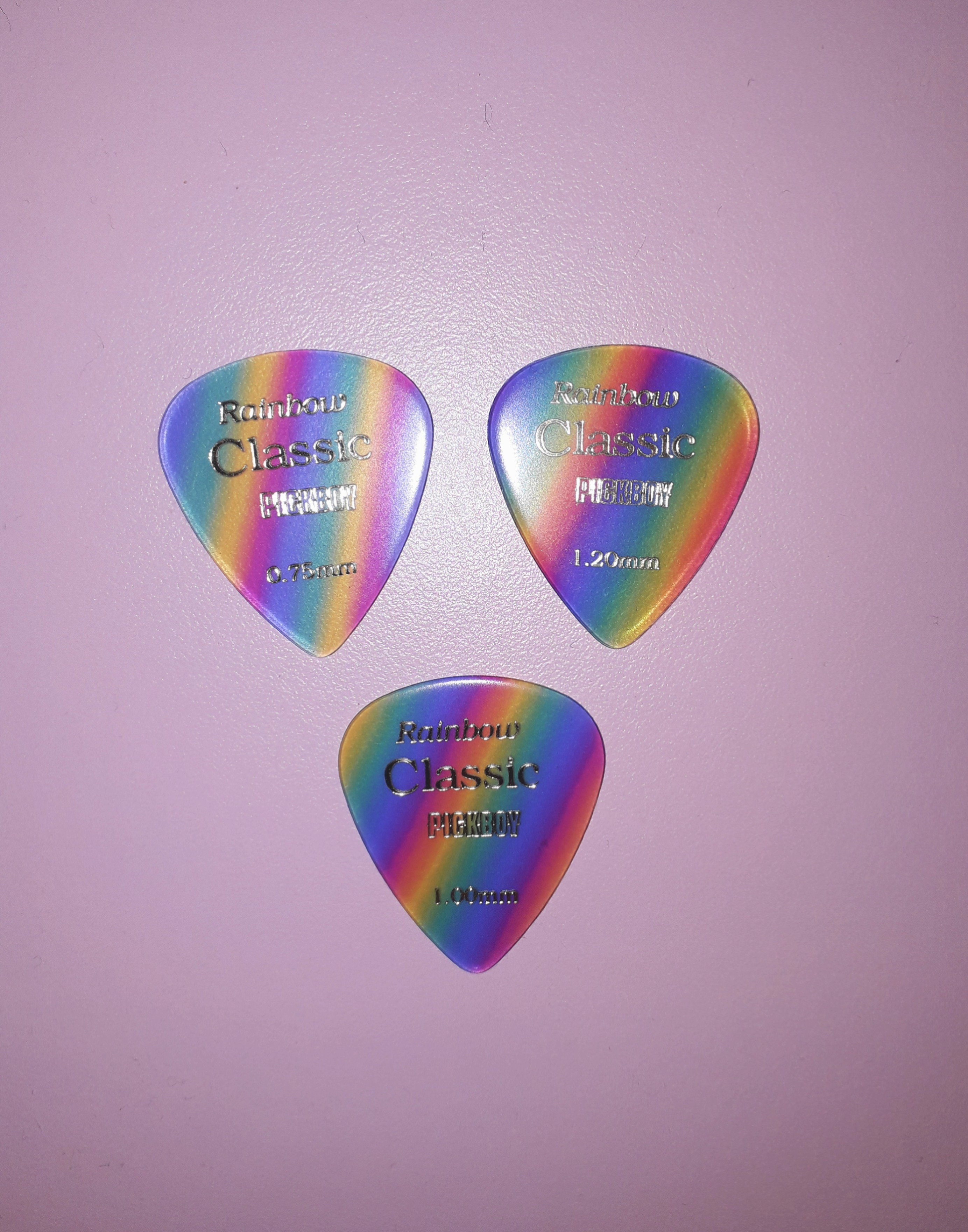 PICKBOY Original Rainbow Picks Celluloid All for 4