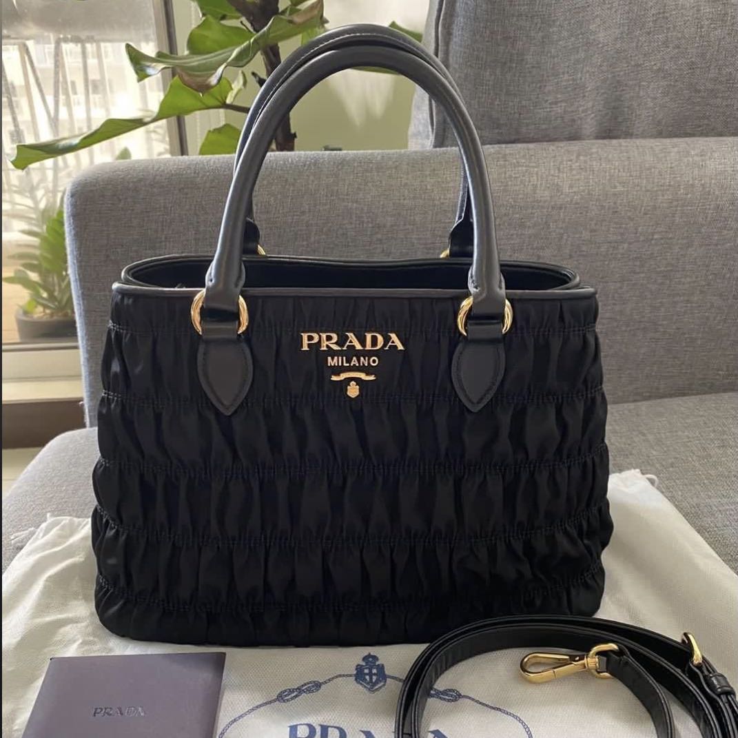 Prada Tessuto Gaufre 1BA173, Luxury, Bags & Wallets on Carousell