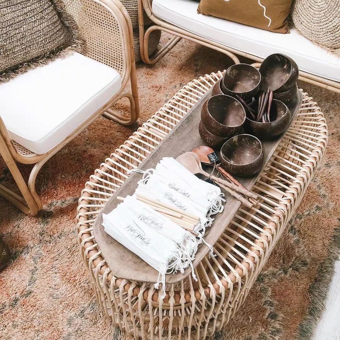 Pillow talk rattan coffee table store