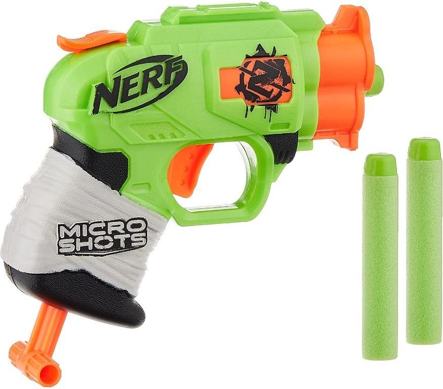 Nerf MicroShots DoubleStrike Zombie Strike Kids Toy Blaster with 2 Darts 