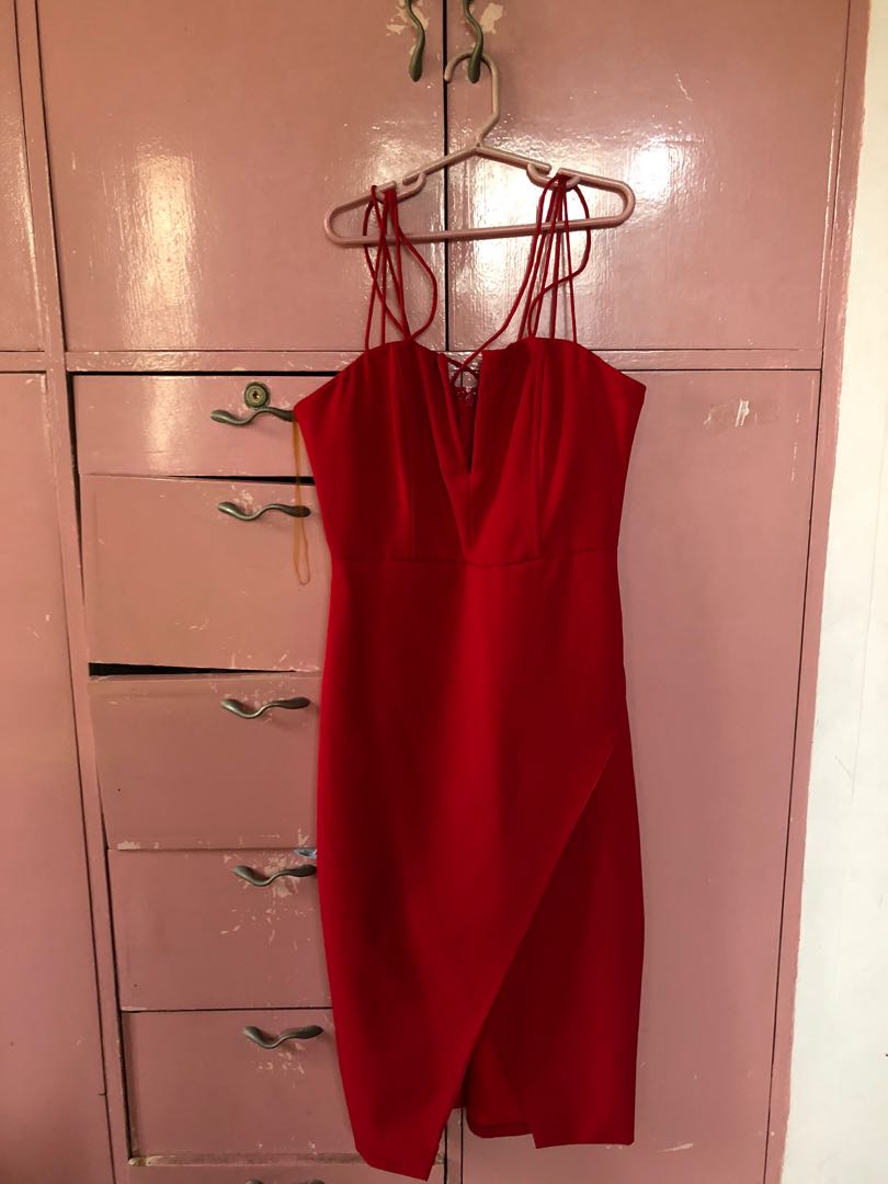 Red semi formal party dress, Women's Fashion, Dresses \u0026 Sets, Dresses on  Carousell