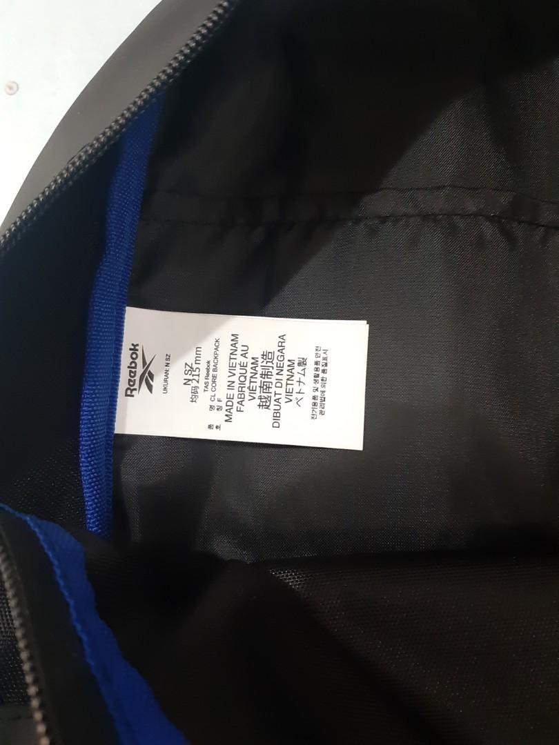 REEBOK CLASSIC BACKPACK (Category: Backpacks) located in Manila. Submitted by mysticbear.3c017d (Listing ID 1101444091, Image 3). Description: For Sale Reebok Classic Backpack Brand New 1k.