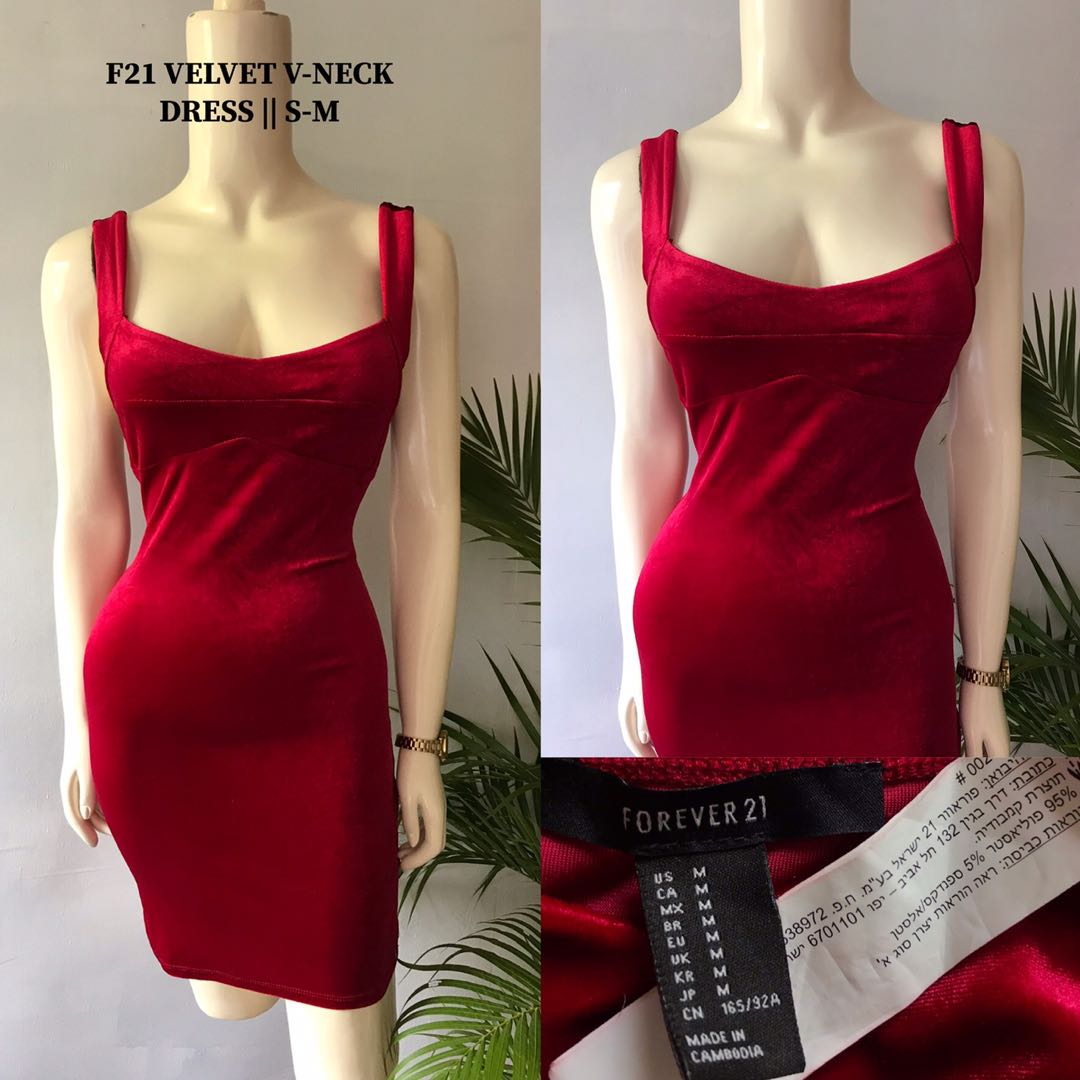 SALE‼️F21 Velvet Dress, Women's Fashion