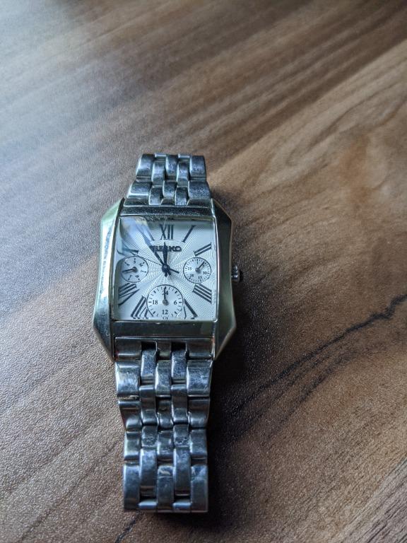 SEIKO women's silver watch with white dial and roman numerals, Luxury,  Watches on Carousell