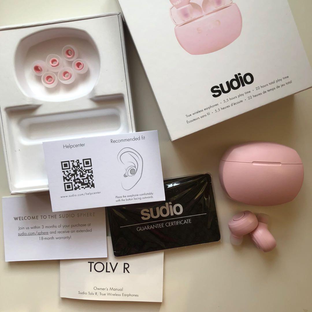 Sudio Tolv R Pastel Pink Audio Earphones on Carousell