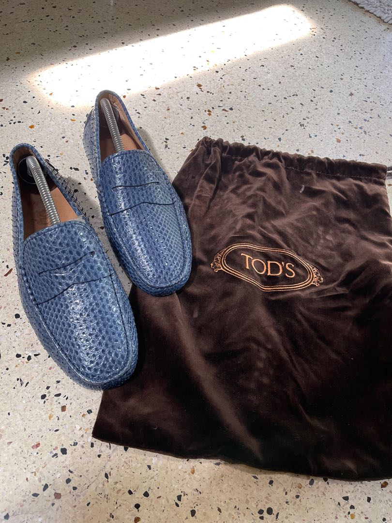 Tod's top snakeskin loafers