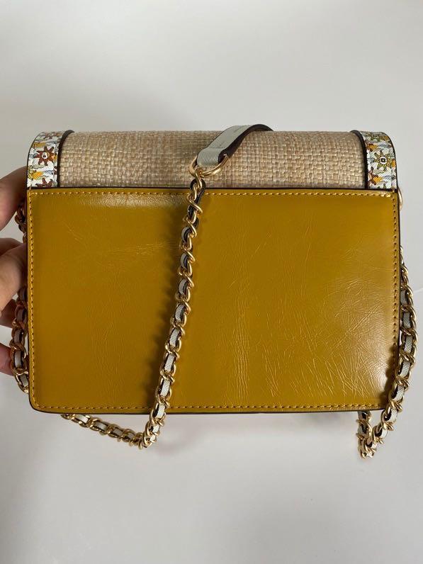 Tory Burch Robinson Straw Convertible Shoulder Bag, Women's Fashion, Bags & Wallets, Shoulder