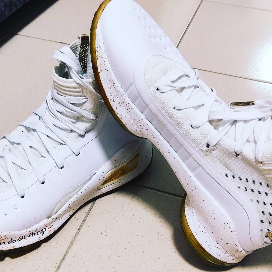 Curry 4 white and gold mens store