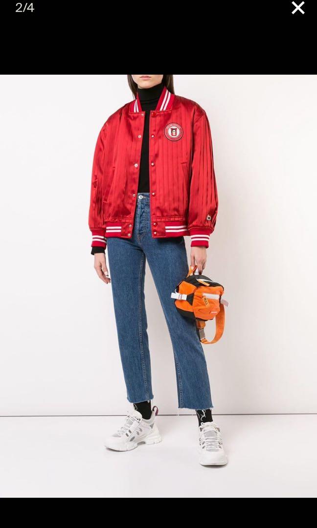 Red bomer shop jacket