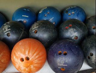 Used Ebonite standard bowling balls