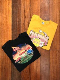 Vintage combo Lakers in and out tee shirt gildan
