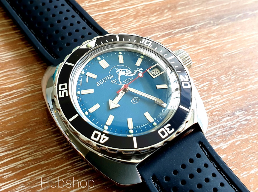 Vostok amphibia blue bezel best sale