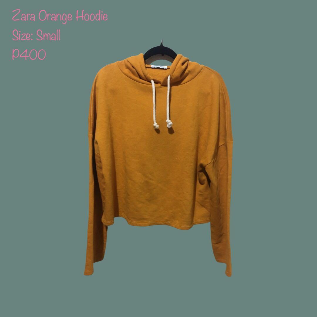 Zara Orange Hoodie, Women's Fashion, Coats, Jackets and Outerwear on  Carousell