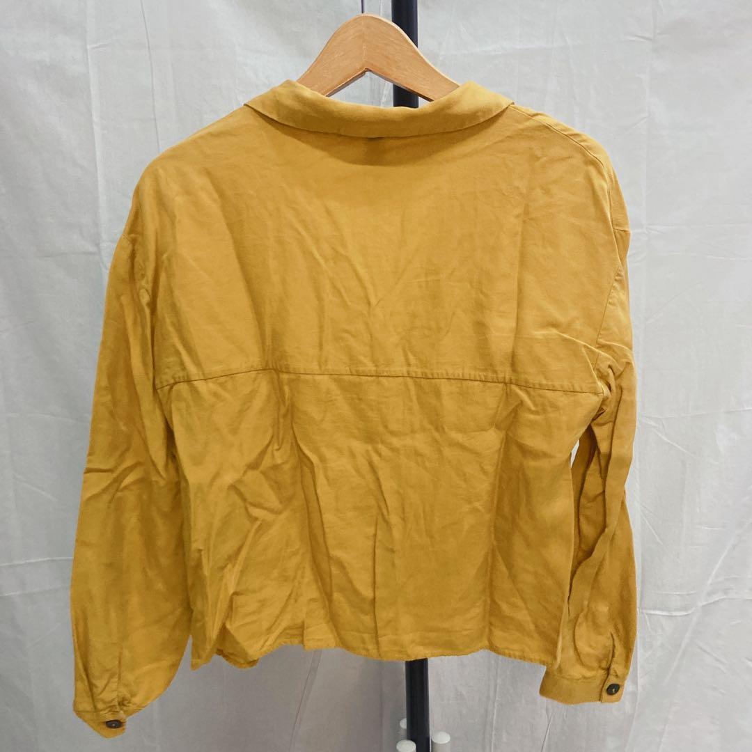 ZARA YELLOW BUTTON DOWN SHIRT, Fesyen 