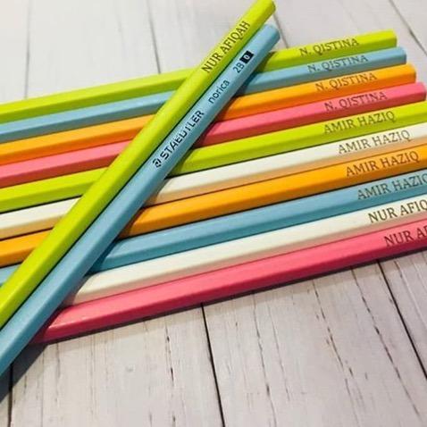 12pc Engraved 2b Pencil With Name Hobbies Toys Stationery Craft Stationery School Supplies On Carousell